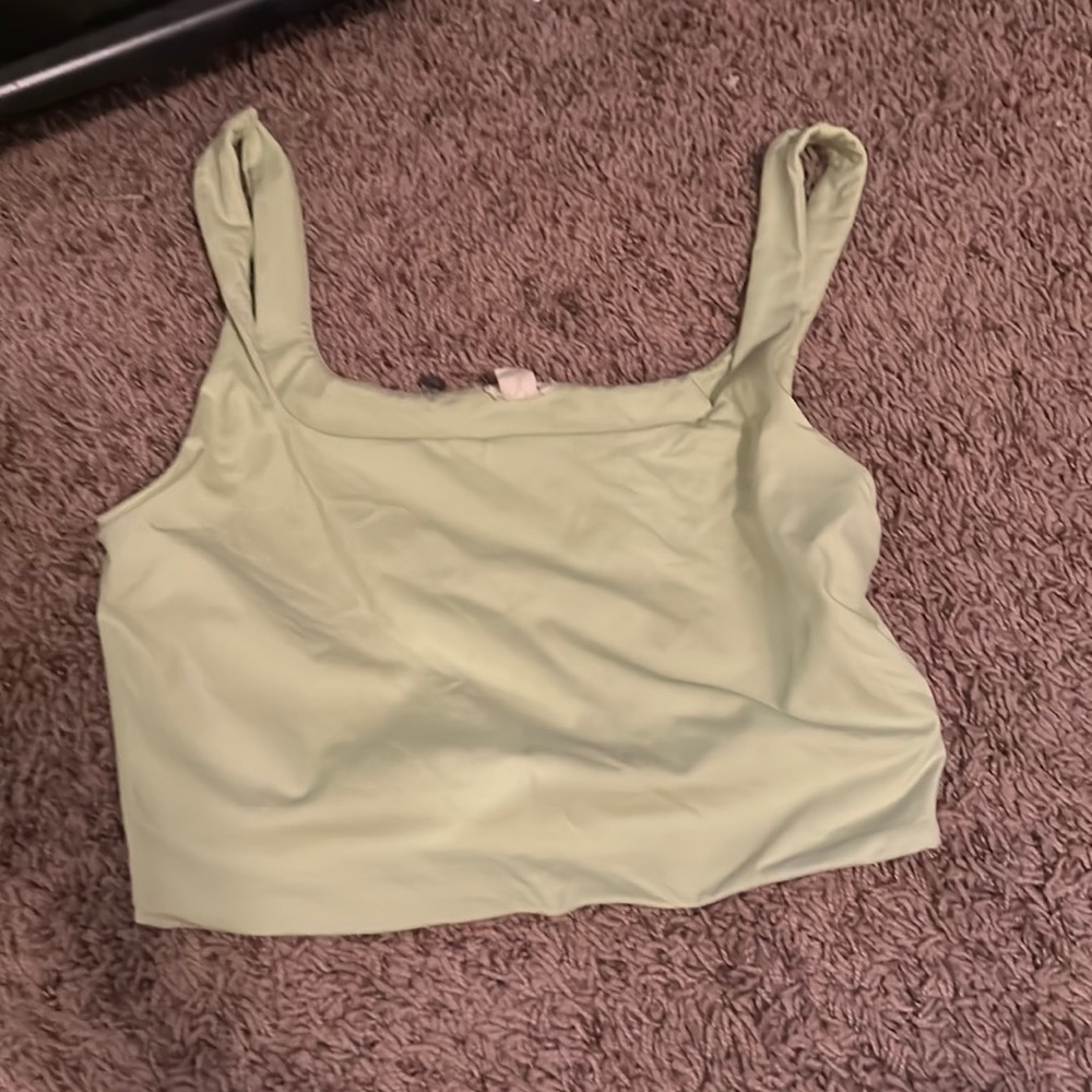 Light neon green garage tank